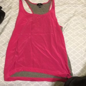 I am selling a pink and gray tank top.